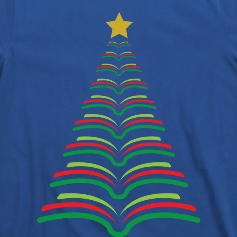 Christmas Tree Books Teacher Holiday Gift Librarian School Meaningful Gift T-Shirt