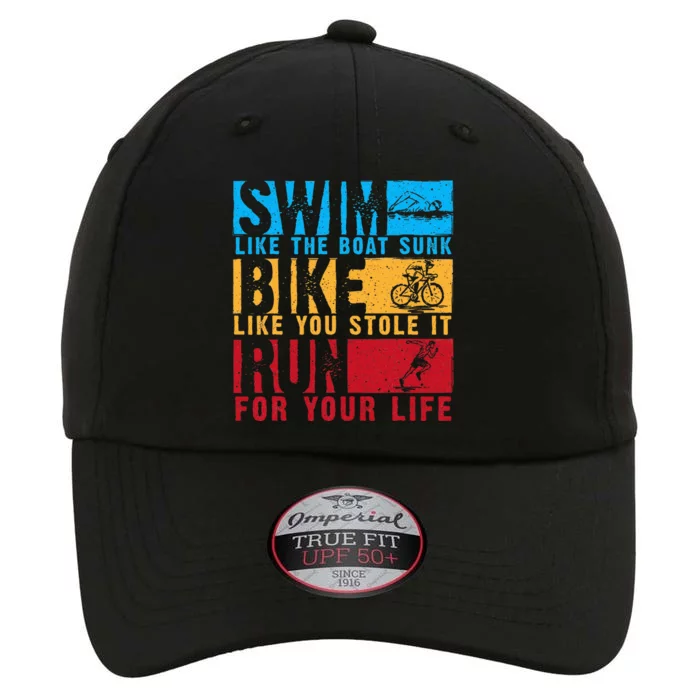 Cool Triathlon Boat Swim Bike Run Triathlete The Original Performance Cap