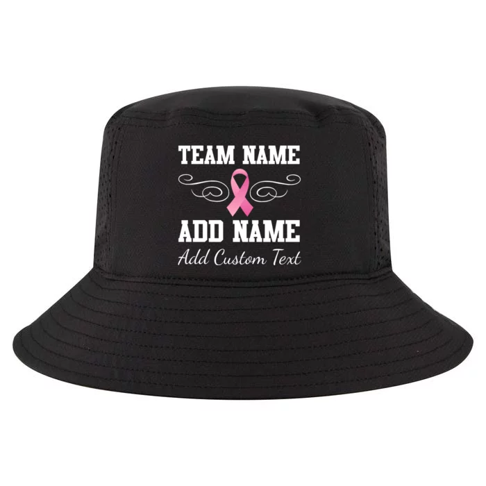 Custom Team Breast Cancer Personalize Cool Comfort Performance Bucket Hat