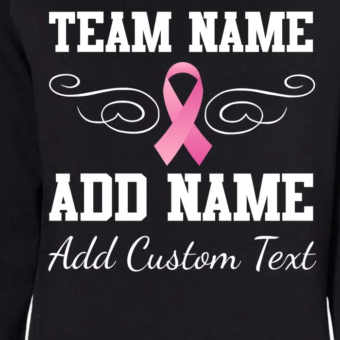 Custom Team Breast Cancer Personalize Womens California Wash Sweatshirt