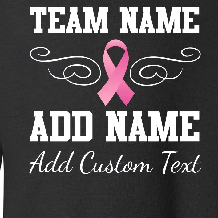 Custom Team Breast Cancer Personalize Toddler Sweatshirt