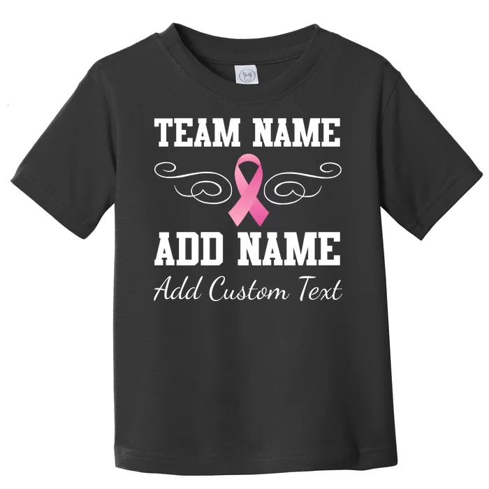 Custom Team Breast Cancer Personalize Toddler T-Shirt