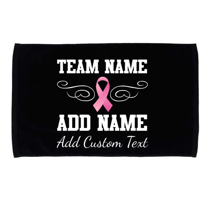 Custom Team Breast Cancer Personalize Microfiber Hand Towel