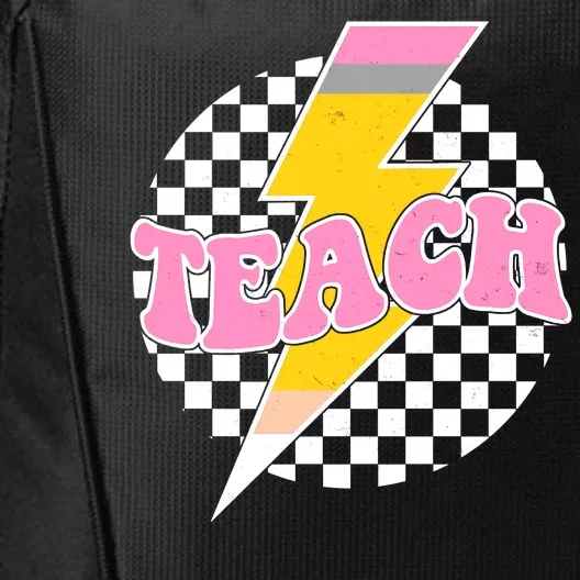 Checkered Teach Back To School Teacher City Backpack