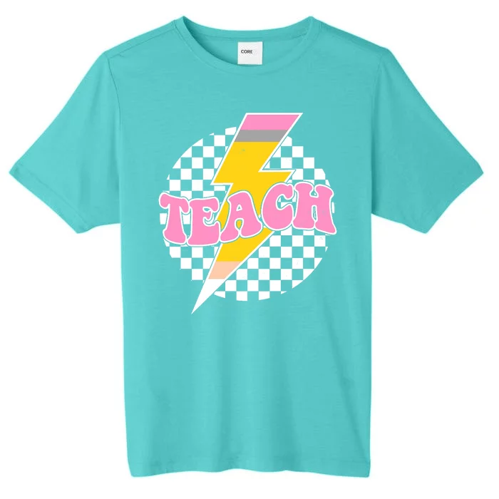 Checkered Teach Back To School Teacher ChromaSoft Performance T-Shirt