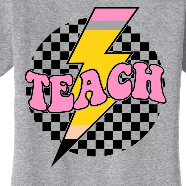 Checkered Teach Back To School Teacher Women's T-Shirt