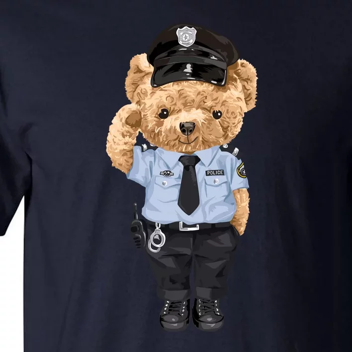 Cute Teddy Bear In Police Uniform Tall T-Shirt