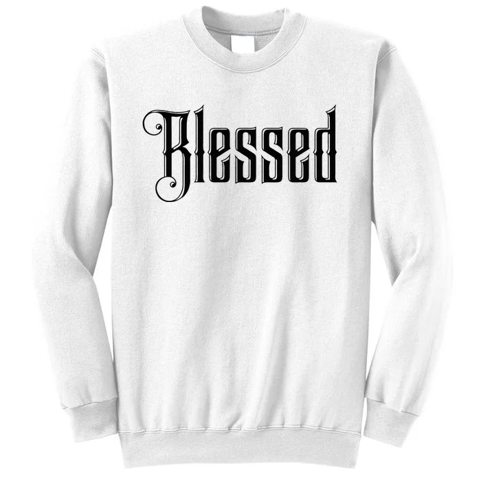 Christian T Blessed Black Bible Verses Sweatshirt