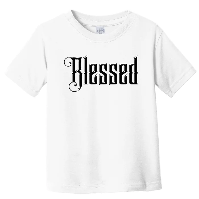 Christian T Blessed Black Bible Verses Toddler T-Shirt