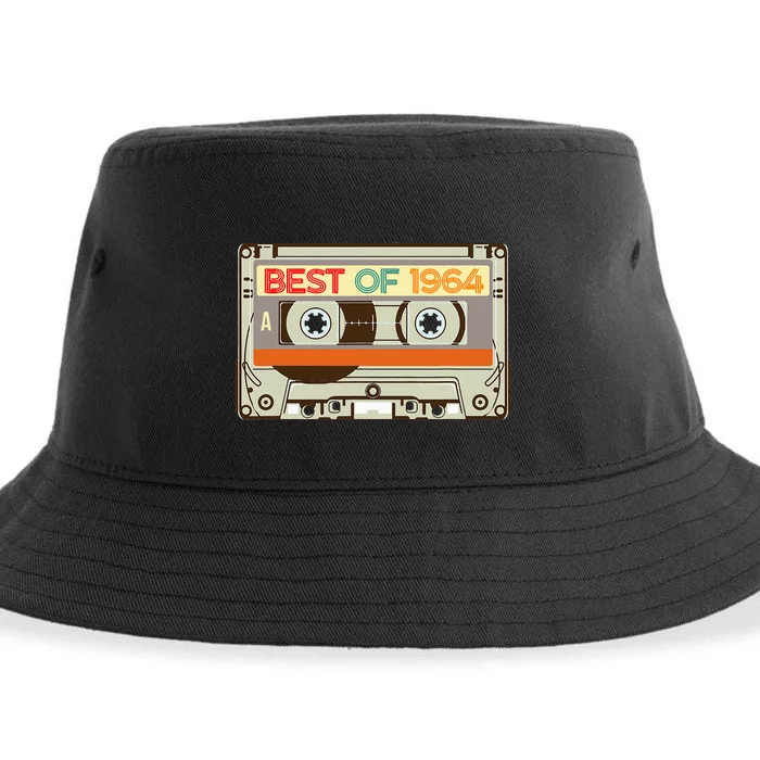 Cassette Tape Birthday Gifts Born In Best Of 1964 Sustainable Bucket Hat