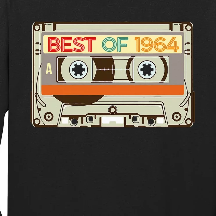 Cassette Tape Birthday Gifts Born In Best Of 1964 Tall Long Sleeve T-Shirt