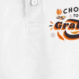 Choose To Be Grateful Pumpkin Dry Zone Grid Performance Polo