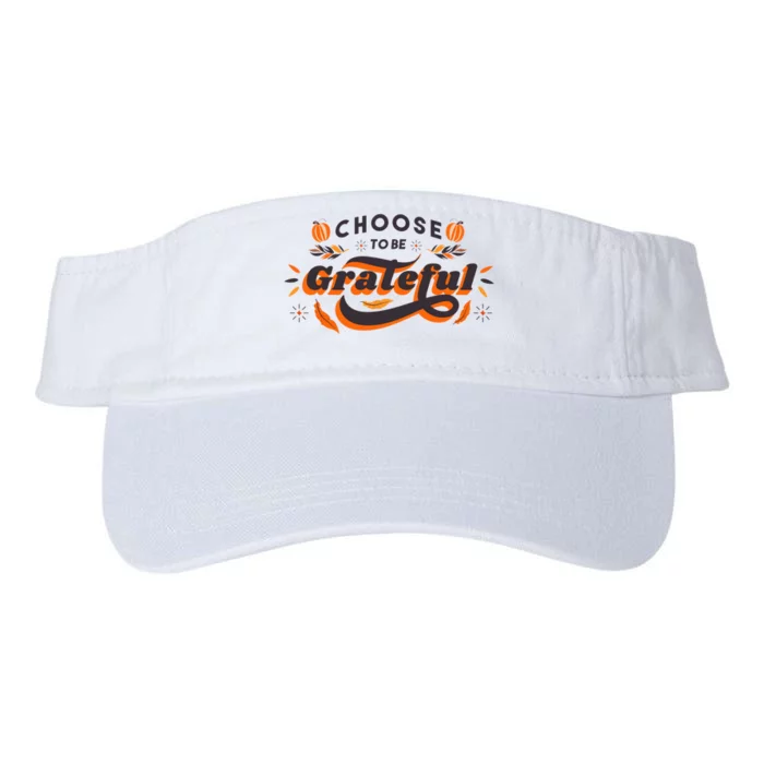 Choose To Be Grateful Pumpkin Valucap Bio-Washed Visor