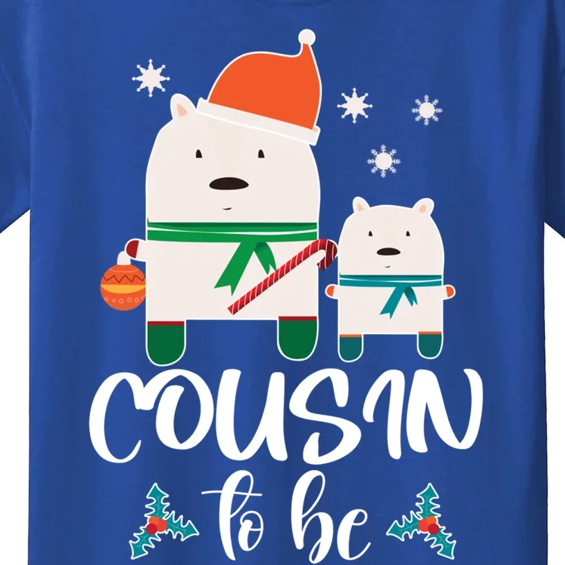 Cousin To Be Polar Bear Christmas Shower Cool Gift Kids T-Shirt