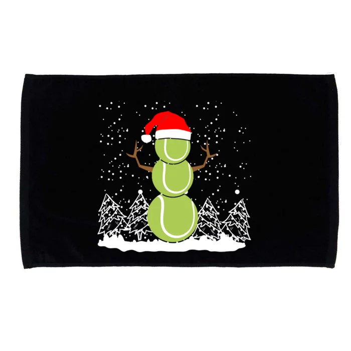 Christmas Tennis Balls Snow Xmas Sports Player Fanatic Cute Gift Microfiber Hand Towel