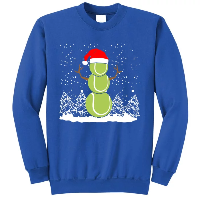 Christmas Tennis Balls Snow Xmas Sports Player Fanatic Cute Gift Tall Sweatshirt