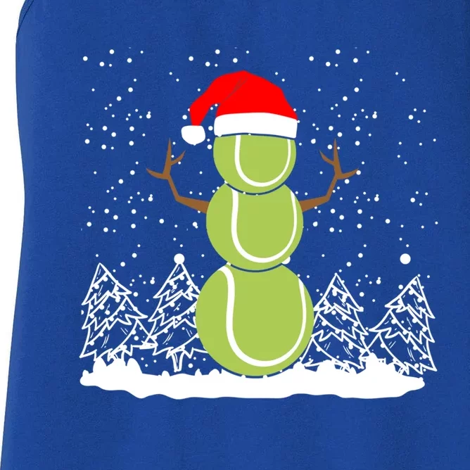 Christmas Tennis Balls Snow Xmas Sports Player Fanatic Cute Gift Women's Racerback Tank