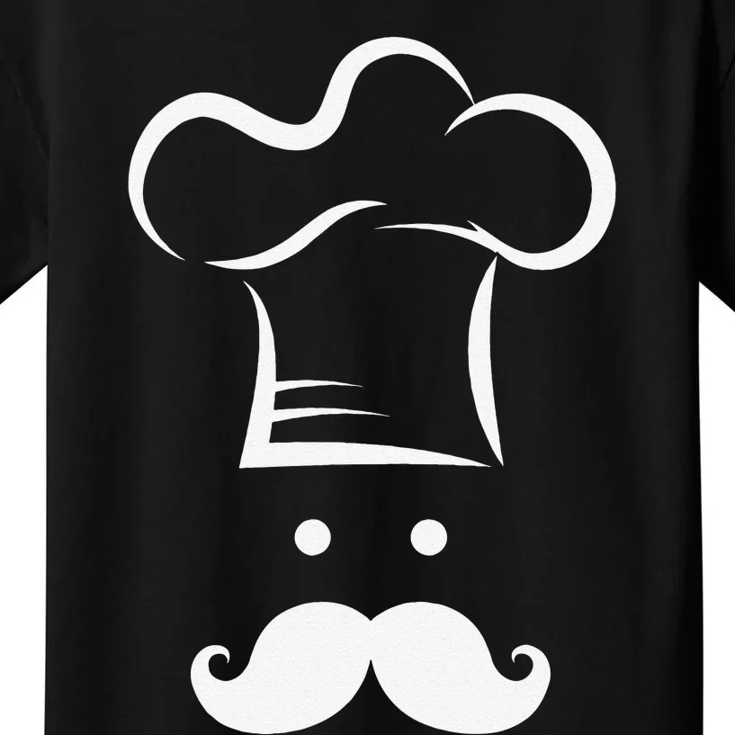 Chef Toque Blanche Hat Head Graphic Icon Kids T-Shirt