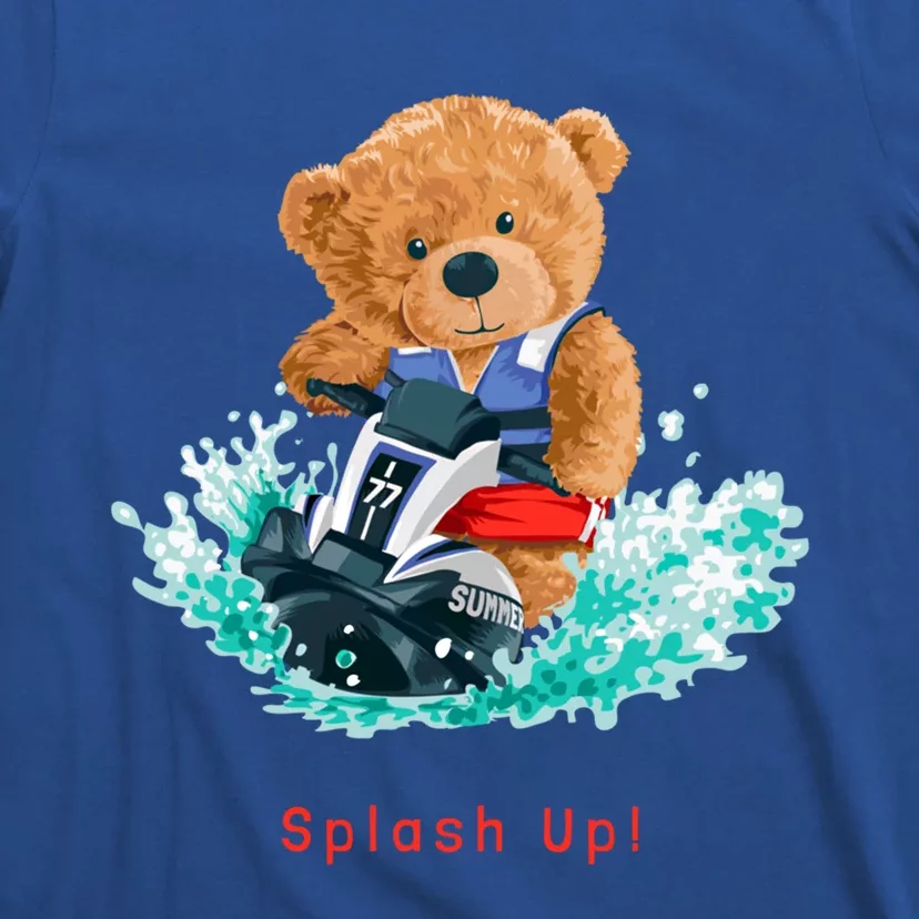 Cool Teddy Bear With Ridding Summer Jet Ski Graphic Designs Gift T-Shirt