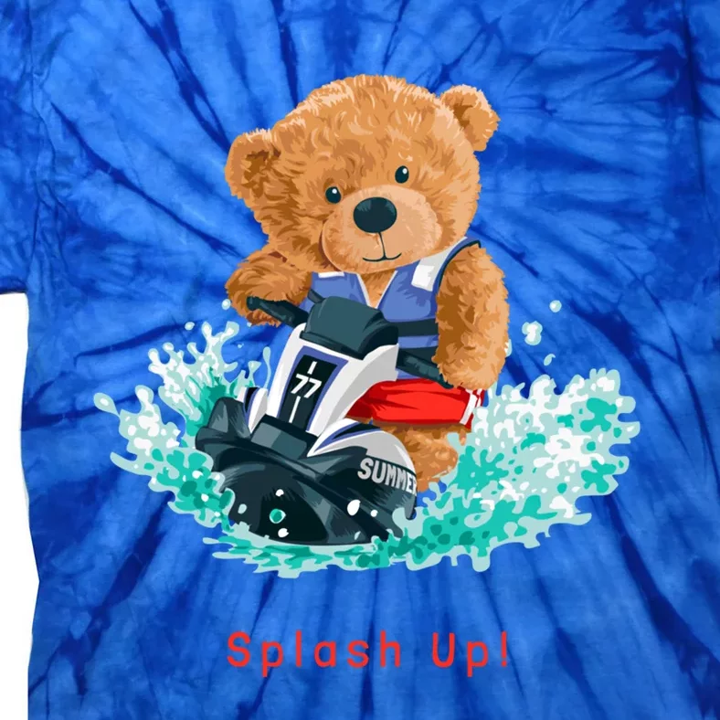 Cool Teddy Bear With Ridding Summer Jet Ski Graphic Designs Gift Tie-Dye T-Shirt