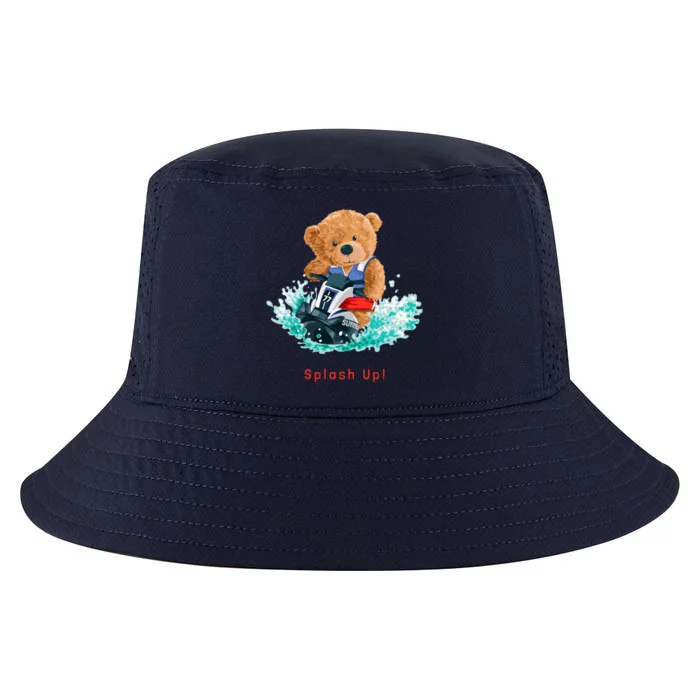 Cool Teddy Bear With Ridding Summer Jet Ski Graphic Designs Gift Cool Comfort Performance Bucket Hat