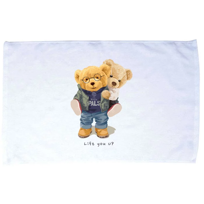 Cute Teddy Bear Lift You Up Microfiber Hand Towel