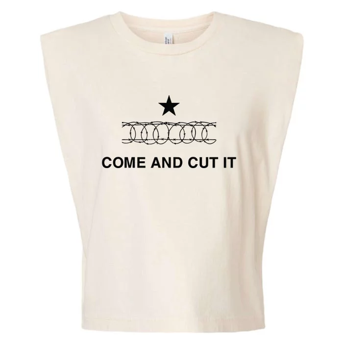 Chummytees Texas Border Come And Cut It Garment-Dyed Women's Muscle Tee