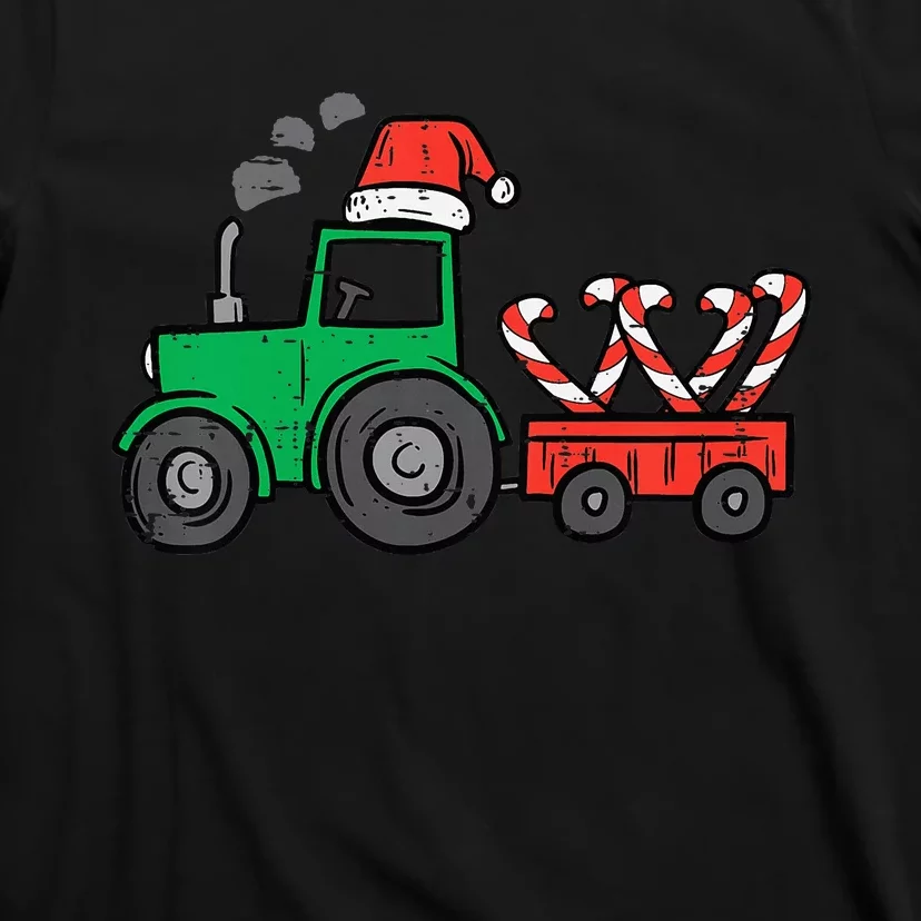 Christmas Tractor Candy Xmas Farm Truck T-Shirt