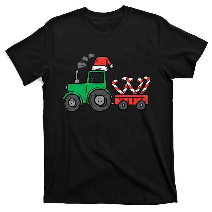 Christmas Tractor Candy Xmas Farm Truck T-Shirt