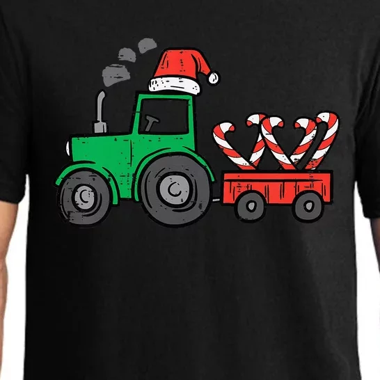 Christmas Tractor Candy Xmas Farm Truck Pajama Set