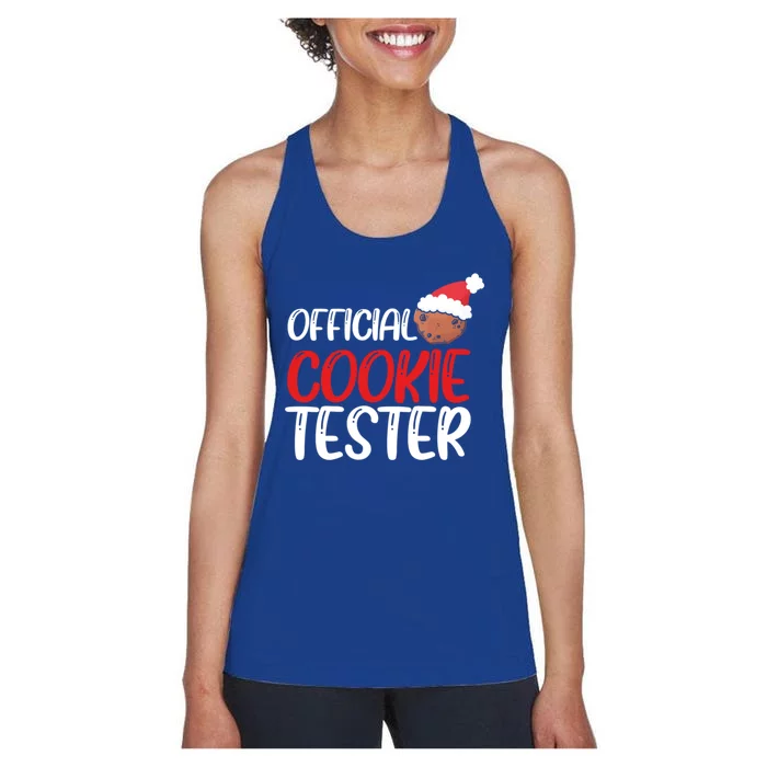 Cookie Tester Christmas Baking Crew Cute Baker Gift Women's Racerback Tank