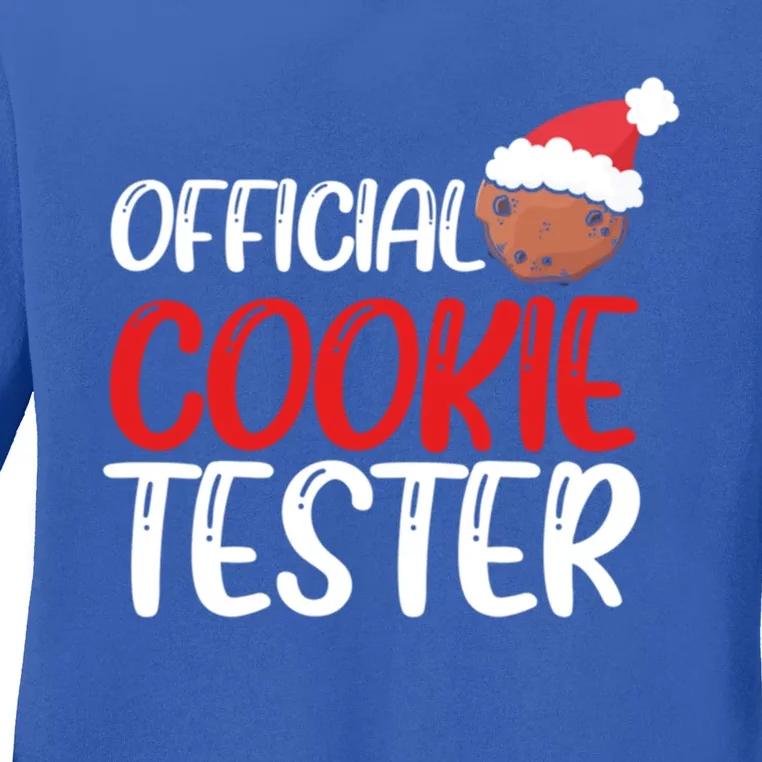 Cookie Tester Christmas Baking Crew Cute Baker Gift Ladies Long Sleeve Shirt