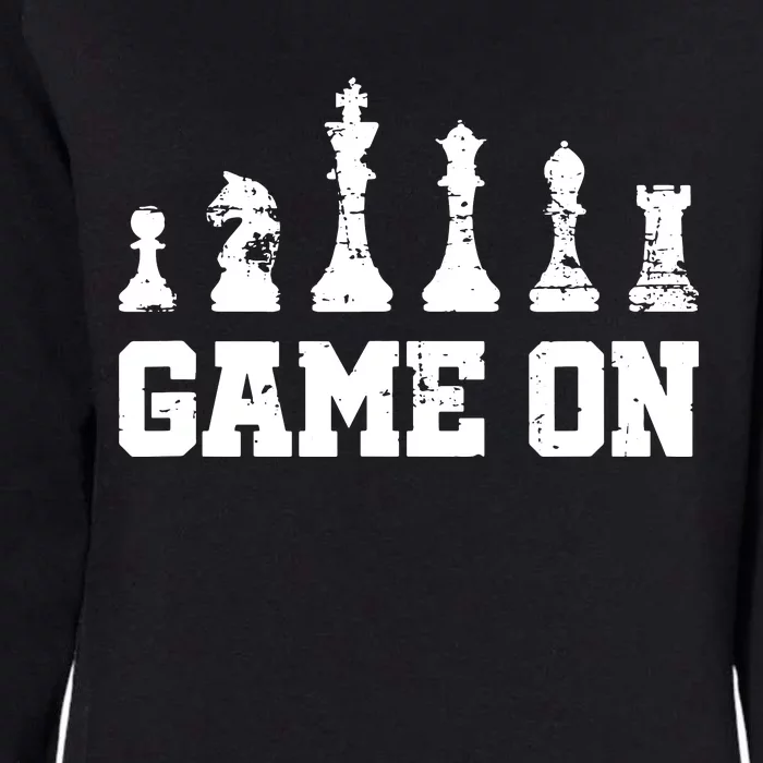 Chess Themed Chess Players With Chess Pieces Game On Womens California Wash Sweatshirt