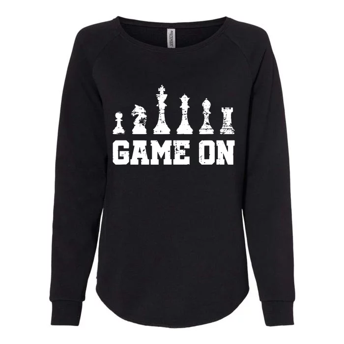 Chess Themed Chess Players With Chess Pieces Game On Womens California Wash Sweatshirt