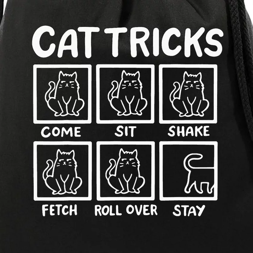 Cat Tricks Drawstring Bag