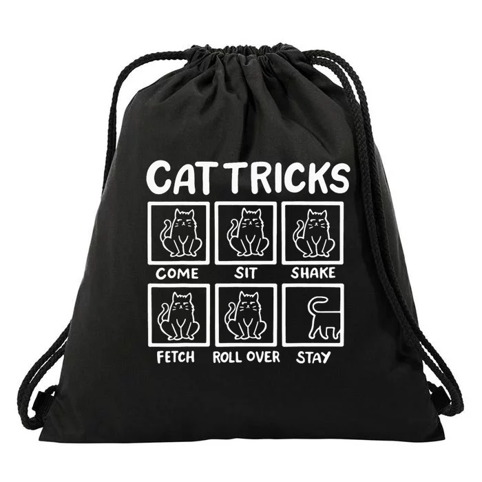 Cat Tricks Drawstring Bag