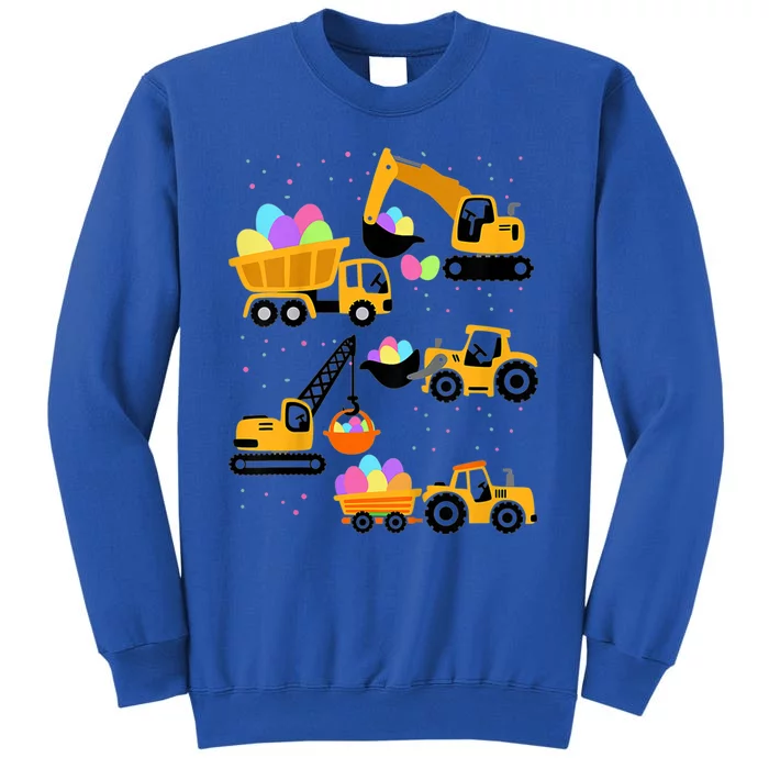 Crane Truck Construction Funny Easter Day Gift Tall Sweatshirt