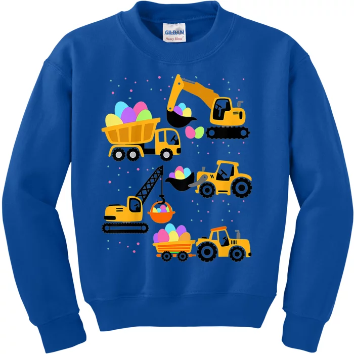 Crane Truck Construction Funny Easter Day Gift Kids Sweatshirt