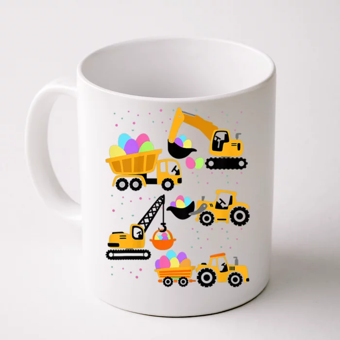 Crane Truck Construction Funny Easter Day Gift Front & Back Coffee Mug