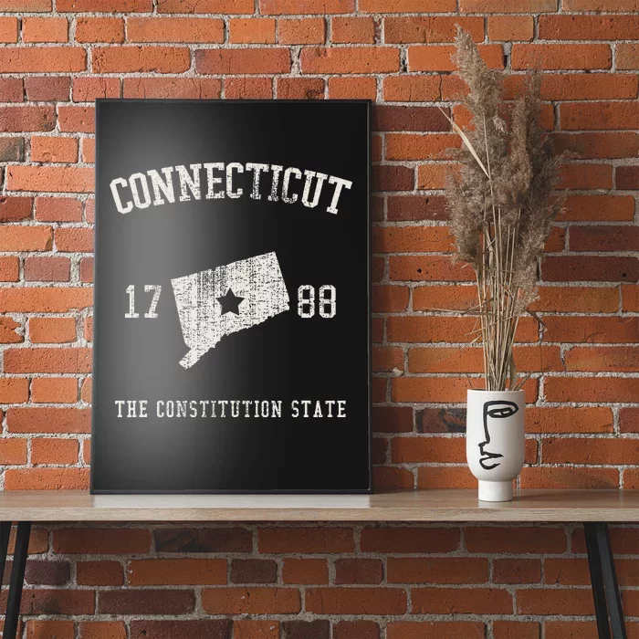 Connecticut The Constitution State Vintage Poster