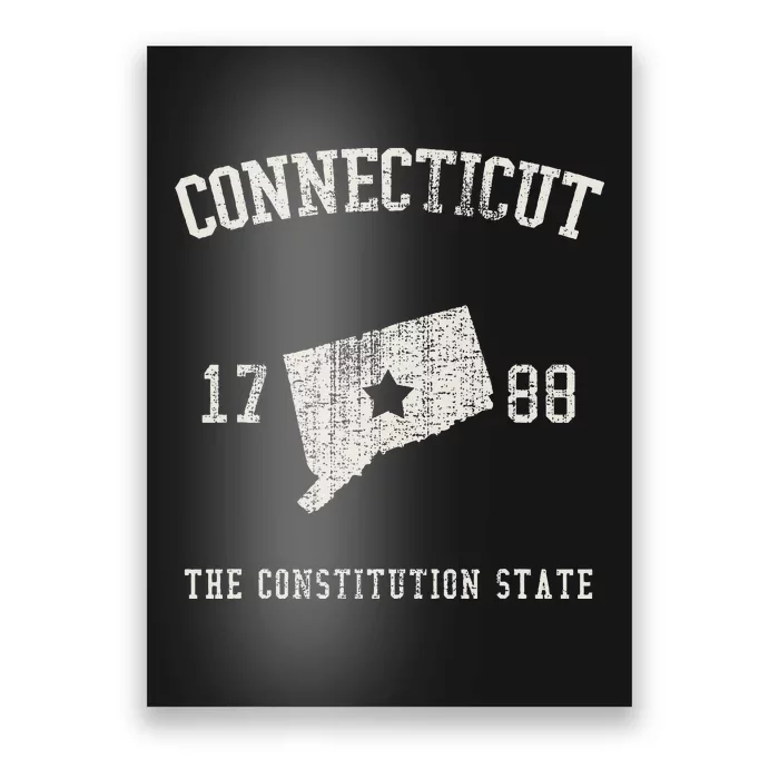 Connecticut The Constitution State Vintage Poster