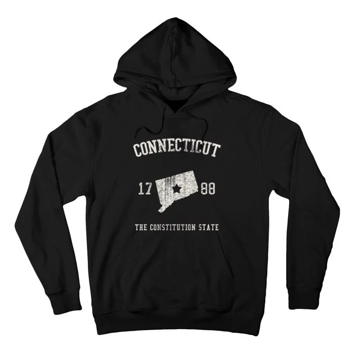 Connecticut The Constitution State Vintage Tall Hoodie