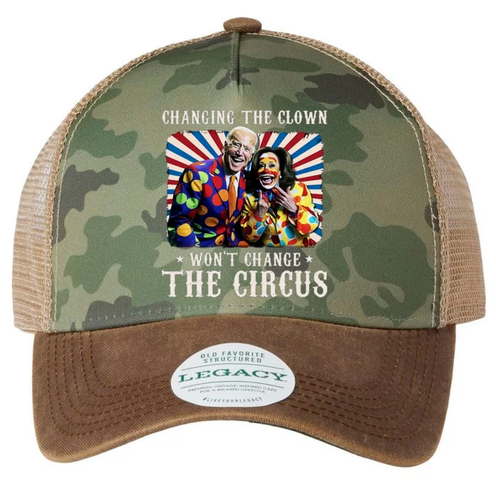 Changing The Clown WonT Change The Circus Kamala Clown Legacy Tie Dye Trucker Hat