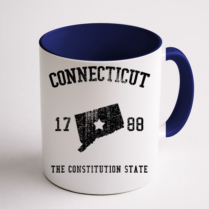 Connecticut The Constitution State Vintage Front & Back Coffee Mug