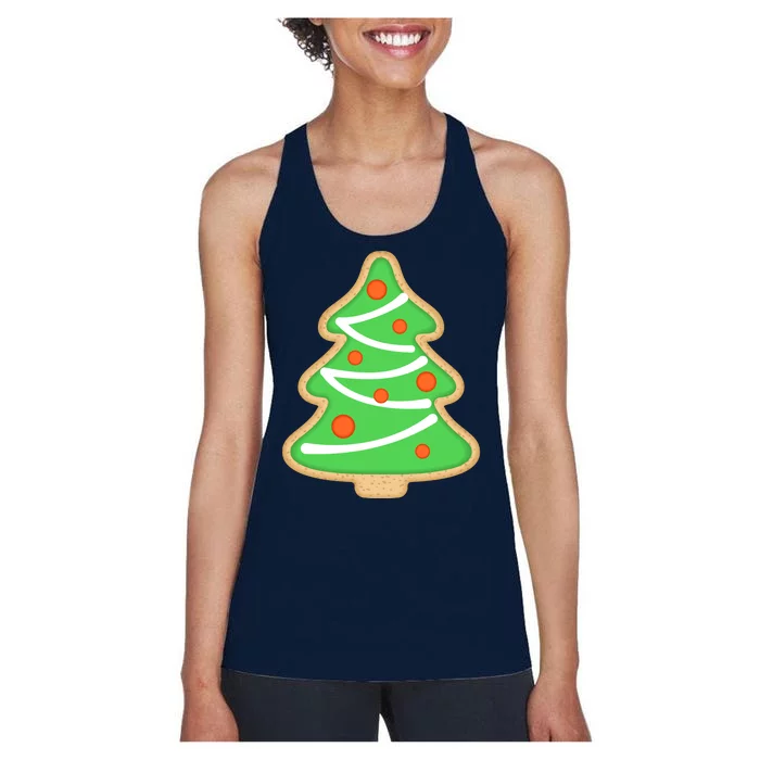 Christmas Tree Cookie Cute Holiday Women's Racerback Tank