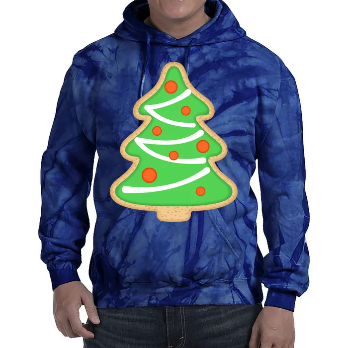 Christmas Tree Cookie Cute Holiday Tie Dye Hoodie