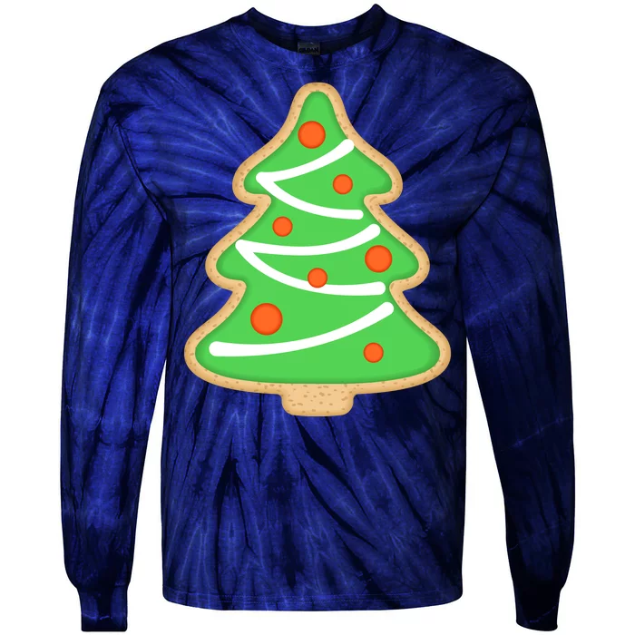 Christmas Tree Cookie Cute Holiday Tie-Dye Long Sleeve Shirt