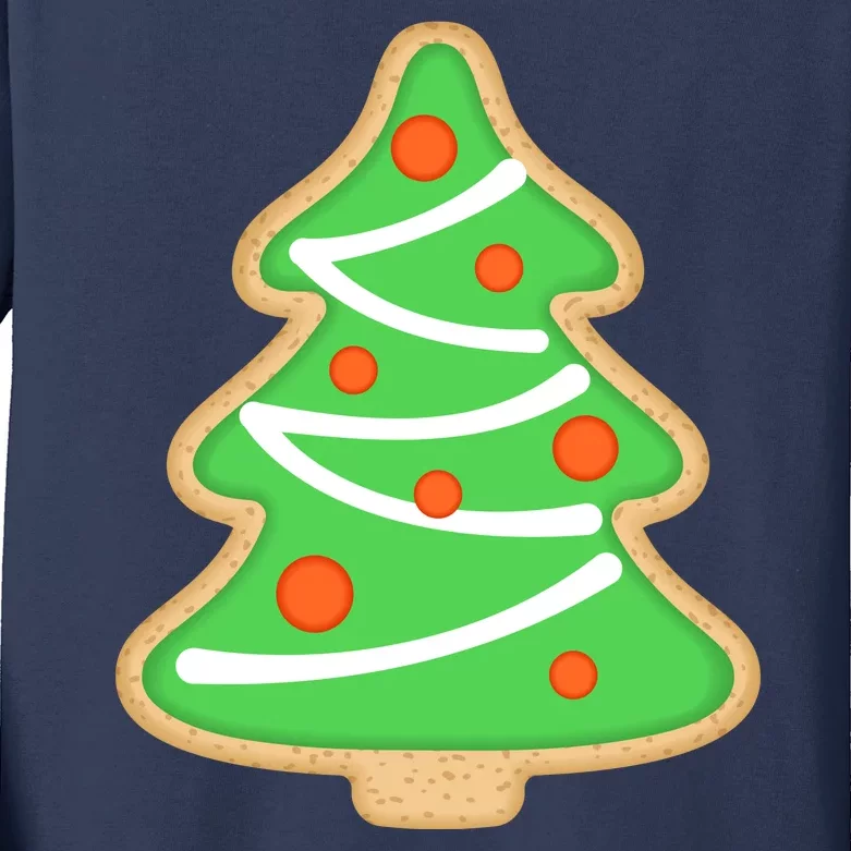 Christmas Tree Cookie Cute Holiday Kids Long Sleeve Shirt