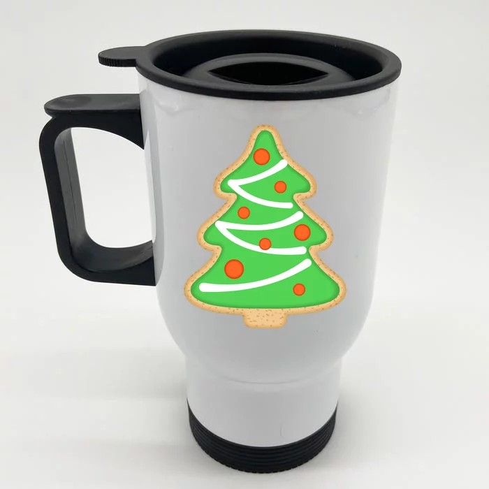 Christmas Tree Cookie Cute Holiday Front & Back Stainless Steel Travel Mug