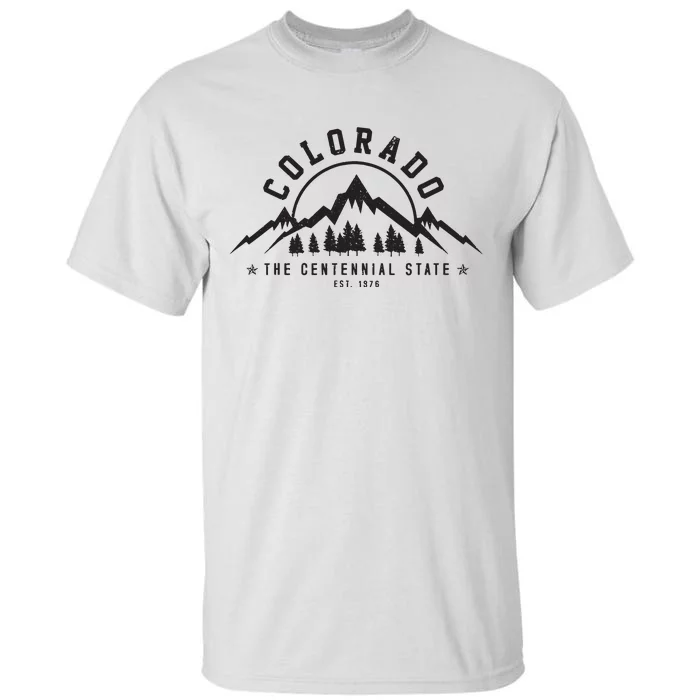 Colorado The Centennial State Est 1867 Mountains Gift Tall T-Shirt